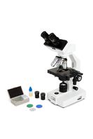 Celestron CB2000CF Compound Binocular Microscope w/40x - 2000x power, mechanical stage, Abbe condenser, 4 Fully achromatic objectives, 10x and 20x eyepieces, course and fine focus, 10 prepared slides, 3 color filters, immersion oil