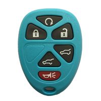 Sky Blue Keyless Entry Remote Start Key Shell Fob Clicker Control Case Repalcement for 2007 2008 2009 2010 2011 2012 GMC Yukon XL 1500 XL 2500