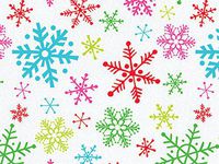 Bright Snowflake Gift Wrap Roll 24" X 16'