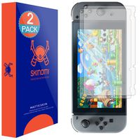 Skinomi Matte Screen Protector Compatible with Nintendo Switch (2-Pack) Anti-Glare Matte Skin TPU Anti-Bubble Film