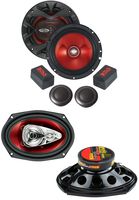BOSS Chaos CH6940 6x9" 500W 4-Way + CH6CK 6.5" 350W 2 Way Car Audio Speakers