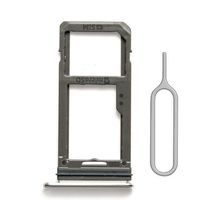 SIM Card Tray Holder Slot Replacement with Waterproof Gasket for Samsung Galaxy S8 G950 and S8 Plus G955 (Silver)