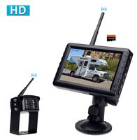 CAMONS Digital Wireless Backup Camera System RV/Truck/Pickup/SUV/5th Wheel 5" No Interference 2 Split Screen Built-in DVR Monitor, 120° HD Night Vision IP69 Waterproof Camera