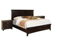 Furniture of America Pasha 3-Piece Queen Platform Bedroom Set with Two-Nightstands, Espresso Finish