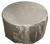 Hiland HLI-F-RCVR Heavy Duty Waterproof Round Propane Fire Pit Cover-48 x 48 x 23-Tan, Square