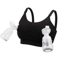 Hands Free Pumping Bra, Momcozy Adjustable Breast-Pumps Holding and Nursing Bra, Suitable for Breastfeeding-Pumps by Medela, Lansinoh, Philips Avent, Spectra, Evenflo and More (Upgrade, Large)