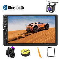 Car Stereo 2 Din,7 inch Touch Screen MP5 /MP4/MP3 Multimedia Player,Bluetooth Audio,Car Stereo Receivers,FM Radio,USB/SD/AUX Input,Mirror Link,Support Steering Wheel Remote Control,Rear View Camera