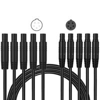 TraderPlus 5 Pack 4-Pin 6.5FT Dash Cam Rear View Mirror Backup Camera Extension Cable Cord