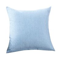 Hemlock Square Pillow Covers, Solid Square Pillow Cases Headrest Covers Sofa Cushion Covers (Sky Blue)