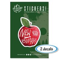 Far Beyond Vinyl - 2X Qty NYC New York Big Apple for Laptop/car/Guitar Outdoor Waterproof Sticker