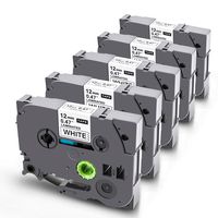 5-Pack Compatible Brother Label Maker Tape 12mm 0.47 White Ptouch TZe TZ 231 Laminated Tapes Work with Brother P Touch PT-D210 PT-H100 PTD-600 PT-D400, 26.2 Feet