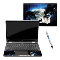 MightySkins Skin Compatible with HP Pavilion x360 14" (2018) - Moonlight Deer | Protective, Durable, and Unique Vinyl Decal wrap Cover | Easy to Apply, Remove, and Change Styles | Made in The USA