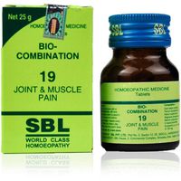 SBL Homeopathic Bio Combination 19 (25g), for Joint and Muscle Pain, Stiff Neck & Shoulder