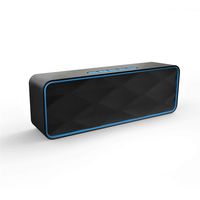Wireless Bluetooth Speaker, Outdoor Portable Stereo Speaker with HD Audio and Enhanced Bass, Built-in Dual Driver Speakerphone, Bluetooth 4.2+EDR, Handsfree Calling, TF Card Slot