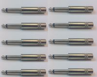 1/4" TRS STEREO FEMALE TO 1/4" TS MONO MALE (10 PACK)