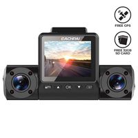 EACHPAI X200 GPS Dash Cam 32GB | Dual 1080P IR Camera | Sony Sensor | High Heat Resistant Super Capacitor | Rideshare Friendly | 150 Degree Wide Angle Lens | WDR | Enhanced Night Vision