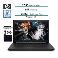 HP 17.3 Inch 2019 Newest HD+ Premium Business Laptop Notebook Computer, Intel 8th Gen Quad-Core i5-8265U, 8GB DDR4, 256GB SSD, DVD, HDMI, WiFi AC, Bluetooth, Windows 10 W/ Masdrow Accessories