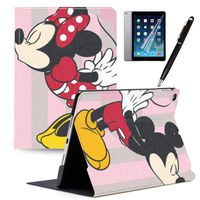 LJX 2019 iPad Air 3 Case 2017 iPad Pro 10.5 inch Cover, Mickey Minnie PU Leather Protective Cartoon Cute Design Stand Smart Auto Sleep/Wake Shell for iPad Air (3rd Gen) 2019/iPad Pro 10.5" 2017#D