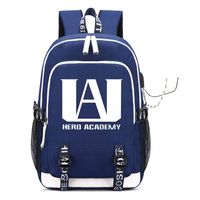 My Hero Academia Printed Backpacks Student School Bag Laptop Backpack with USB Charging Port
