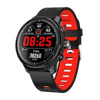 Sntsya Fitness Wristband with Blood Pressure Measurement, L5 Waterproof IP68 Smartwatch Fitness Tracker with Heart Rate Monitor Fitness Watch Blood Pressure Gauges,Red