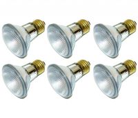 Pack of 6 38PAR20/NFL 120V 38 Watt High Output (50W Replacement) 38W PAR20 Narrow Flood 120 Volt Halogen Par 20 Eco Light Bulbs