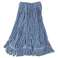 Rubbermaid Commercial A21206 BL00 RCPA212BLU Web Foot Wet Mop Head, Shrink Less, Cotton/Synthetic, Medium (Pack of 6)