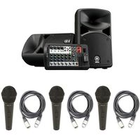 Yamaha STAGEPAS 400BT Portable PA System w/ 3 Microphones and Audio Cables