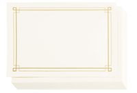 Award Certificates - 48 Blank Plain Paper Sheets with Gold Foiled Metallic Border, Laser and Inkjet Printer Compatible, 140 GSM, 11 x 8.5 Inches