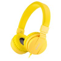 ONTA gorsun Foldable On Ear Audio Adjustable Lightweight Headphone for Children Cellphones Smartphones iPhone Laptop Computer Mp3/4 Earphones (Yellow)