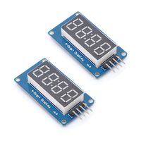Oiyagai 2pcs 4 Bits Digital Tube LED Segment Display Module with Clock Display Red Common Anode for Arduino UNO R3