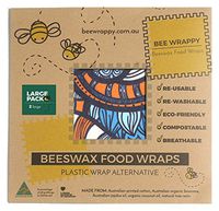 Beeswax Food Wraps 2-Large by Bee Wrappy Tested to FDA Standards - Australian Made – 2 Large (13.4" X 13.4") – Washable and Reusable Alternative to Single-Use Plastic/Saran Wrap – Sandwich Bag