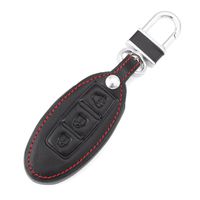 9 MOON Leather Remote Key FOB Keyless Entry Transmitter Case Cover for Nissan 3 Button