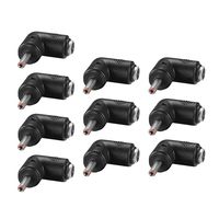 uxcell DC Power Connector 90 Degree Right Angle 5.5mm x 2.1mm Female to 3.5mm x 1.35mm Male Coupler Adapter Converter 10Pcs