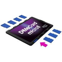 DiMeCard micro8 microSD Memory Card Holder (Ultra thin credit card size holder, writable label)