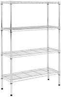 AmazonBasics 4-Shelf Shelving Storage Unit, Metal Organizer Wire Rack, Chrome Silver (36L x 14W x 54H)