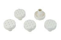 Set of 5 Build-On Brick Knobs, Gem Colors (White)