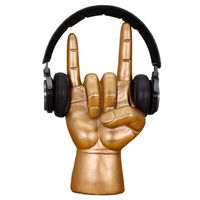 Headphone Stand, Headphone Holder for Headphones, Earbud Earphones with Cable Holder, PC Gaming Headset Stand, Headphone Rack, Gold