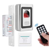 Fingerprint Door Access Control Power Supply NO Lock Exit Button Security System Kit,Biometric Security System Tool
