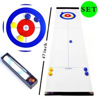 GeniusCells Tabletop Curling Game Fun Family Games for Kids and Adults Party Favor Compact Curling Mini Board Game Shuffleboard Pucks for Family/School/Travel as Gifts