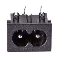 uxcell C8 Panel Mount Plug Adapter AC 250V 2.5A 125V 7A 2 Pins IEC Inlet Module Plug Power Connector Socket Right Angle Pack of 10