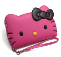 iPhone X, Hello Kitty 3D Wallet iPhone X iPhone X iPhone x Case with Screen Protector for Apple iPhone X (2017) Flying Octopus - Hot Pink