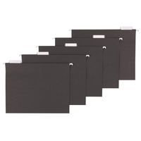 AmazonBasics Hanging Folders, Letter Size, Black, 25 Per Box