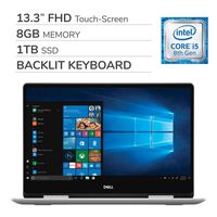 Dell Inspiron 7000 Series 2-in-1 2019 13.3" FHD Touch-Screen Laptop Notebook Computer,4-Core Intel i5-8265U 1.6 GHz, 8GB RAM, 1TB SSD,Backlit Keyboard,No DVD,Webcam,Bluetooth,Wi-Fi,HDMI,Windows 10