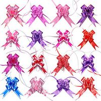 M-Aimee 160Pcs Gift Wrapping Pull Bows for Christmas Gift Knot Ribbon Strings or Floral Decoration, 16 Color, 3 * 48cm