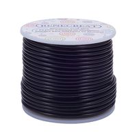 BENECREAT 10 Gauge Jewelry Craft Aluminum Wire 80 Feet Bendable Metal Sculpting Wire for Craft Floral Model Skeleton Making (Black, 2.5mm)