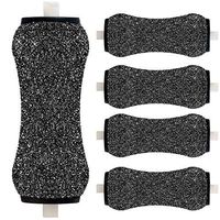 4 Extra Coarse 1 Regular Coarse Replacement Refill Roller Compatible with Amope Pedi Refills Electronic Perfect Foot File