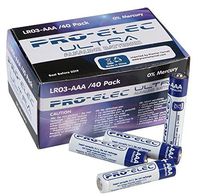 PRO ELEC - AAA Ultra Alkaline Batteries Business Pack (40 Pack)
