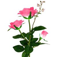 Homeleo Outdoor Solar Garden Stake Lights, Solar Powered Rose Flower Lights for Garden Back Yard Patio Christmas Decoration - Pink