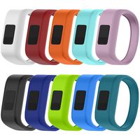 QGHXO Band for Garmin Vivofit Jr/Vivofit Jr. 2, Soft Silicone Replacement Watch Band Strap for Garmin Vivofit Jr/Vivofit Jr. 2 Activity Tracker, Small, Large (10PCS Bands, Large: 6.6")