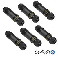 2 Way IP68 Waterproof Junction Box Outdoor Cable Connector, 6-Pack La Vane 2 Way IP68 Waterproof 5 Pin Cable Connector External Sleeve Coupler for Ø 4-14mm Cable Range